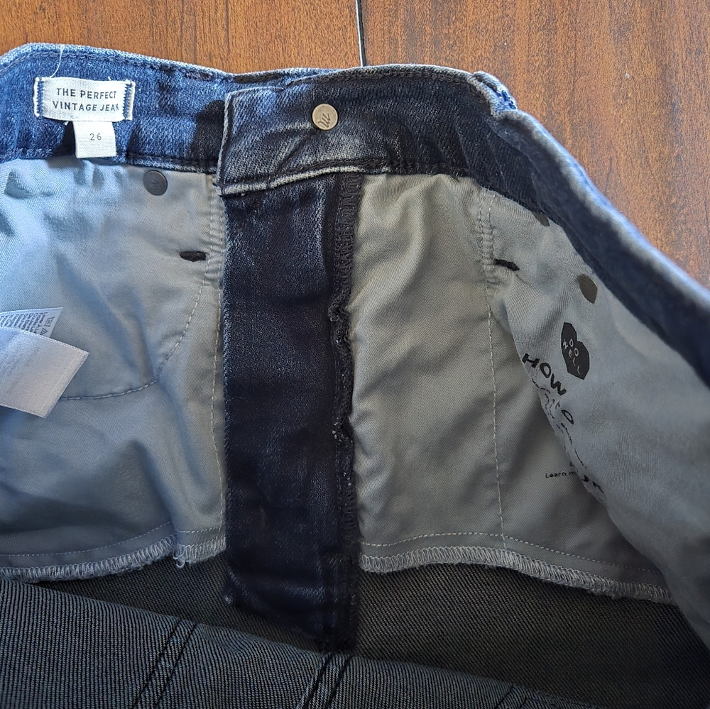 Madewell The Perfect Vintage Jeans Women's Dark Blue Stretch Denim Size 26 - Picture 9 of 12